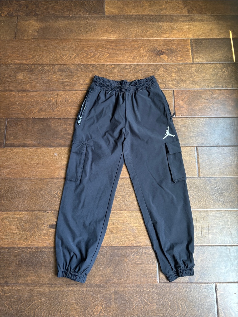 Jordan Black Cargo Joggers with White Jumpman